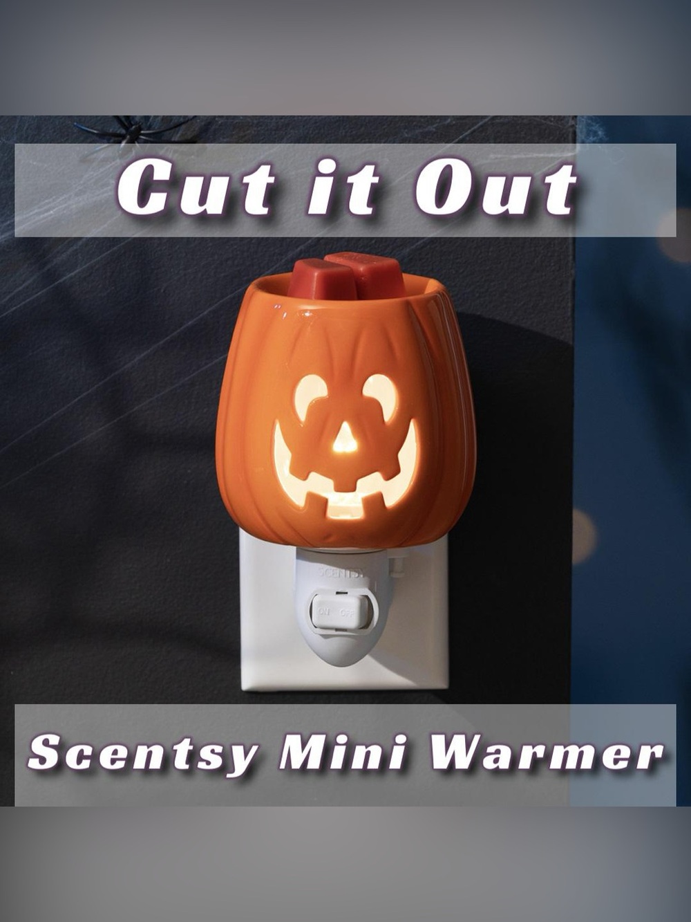 Scentsy Cut It Out Mini Jack-O’-Lantern Wax Warmer - Brand New